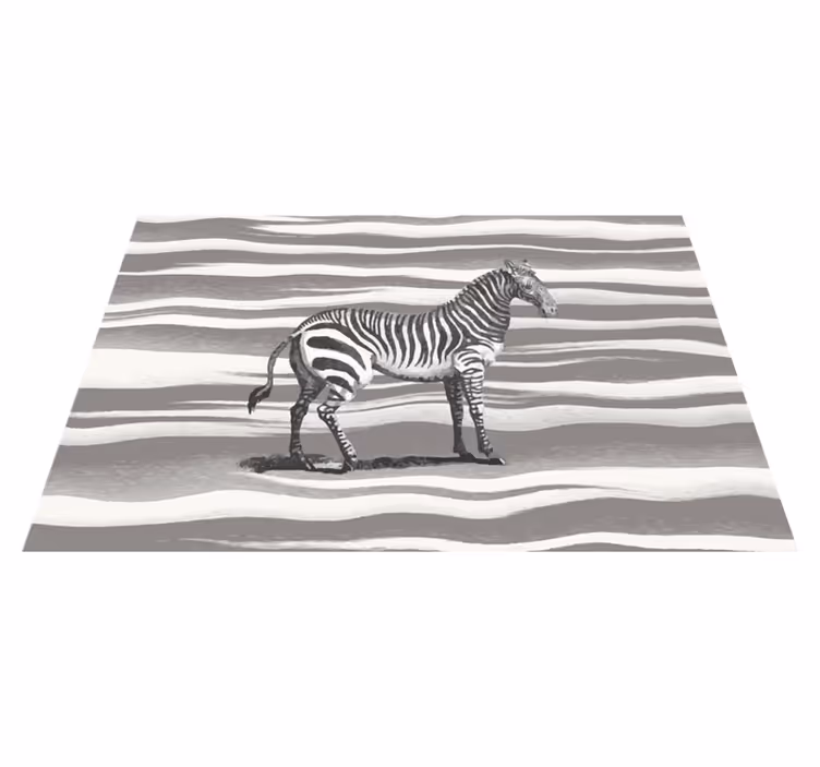 Zebra csíkos vinil szőnyeg állatnyomat - TenStickers