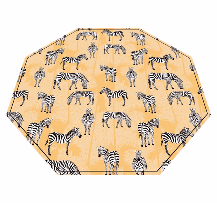 Zebra szafari minta vinil szőnyeg állatnyomat - TenStickers