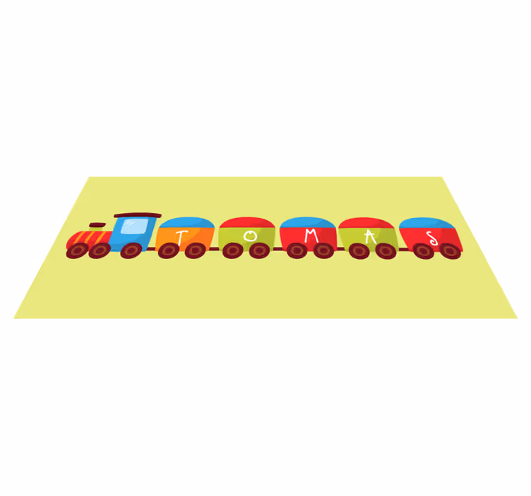 Személyre szabott vonat Vinil szőnyeg nevekkel - TenStickers