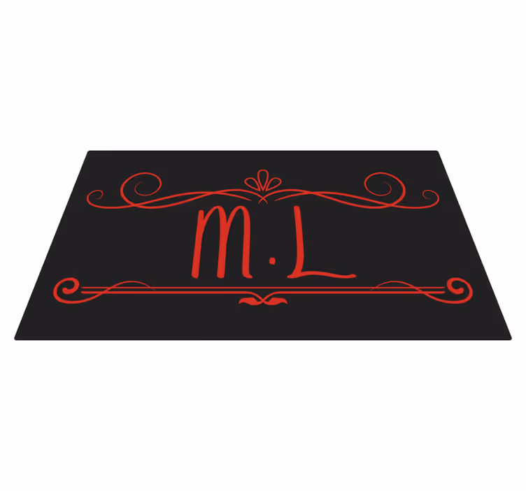 Monogram elegancia Vinil szőnyeg nevekkel - TenStickers