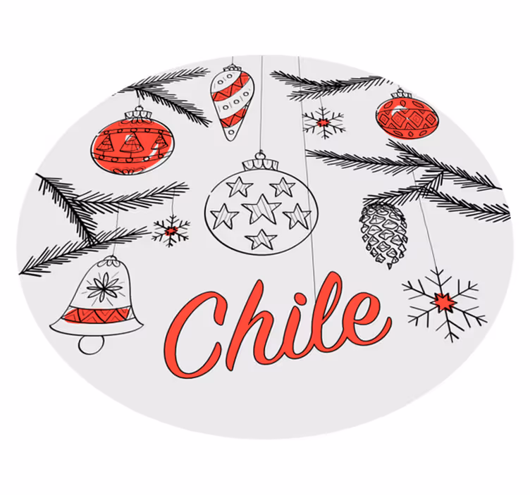 Chile karácsonyi dekoráció vinil szőnyeg karácsony - TenStickers