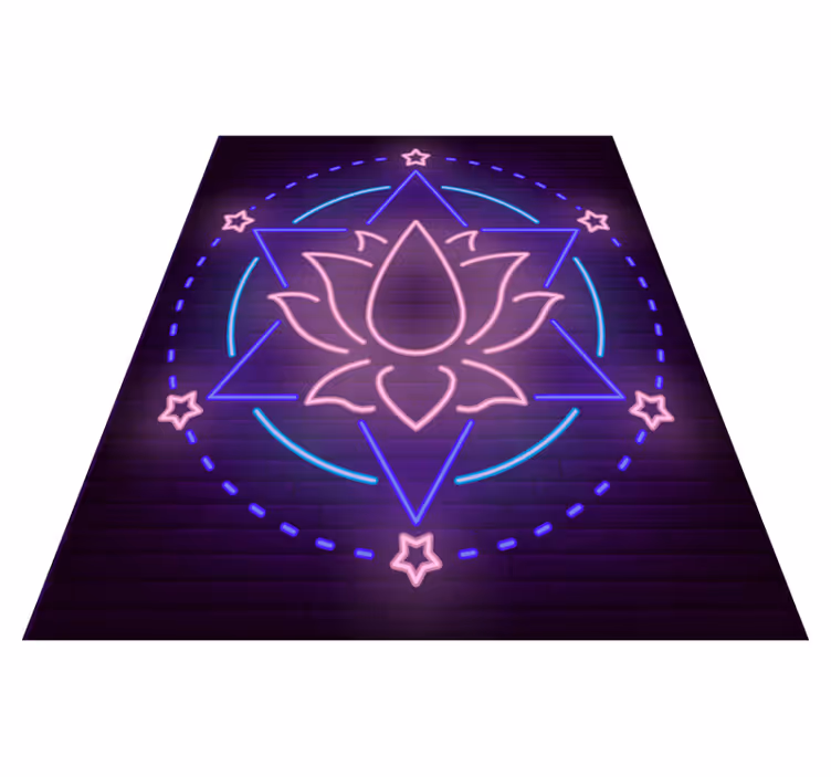 Neon mandala minta vinil szőnyeg mandala - TenStickers