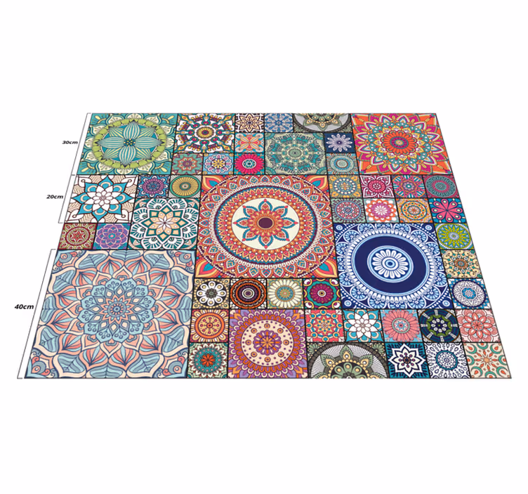 Mandala csempe mandala vinil szőnyeg - TenStickers