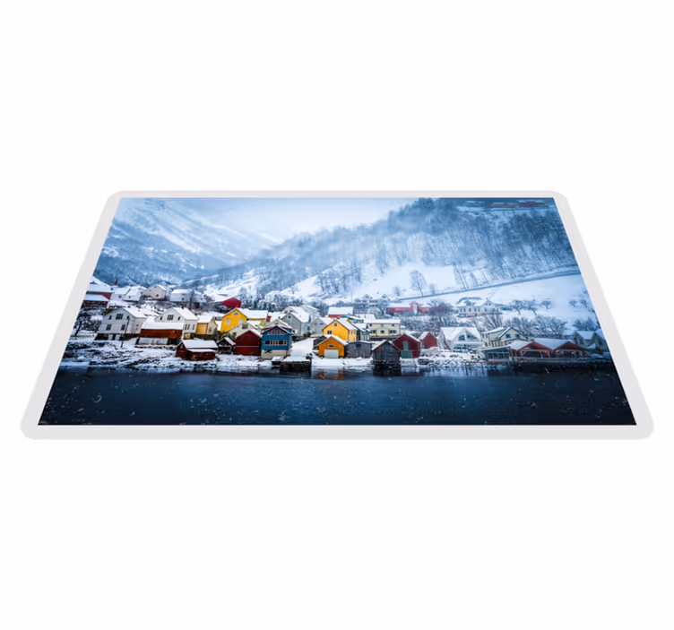 Norvég fjord téli természet vinyl szőnyeg - TenStickers