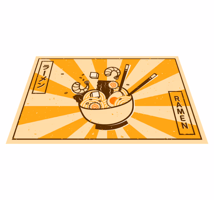 Ramen illusztráció vinil szőnyeg konyha - TenStickers