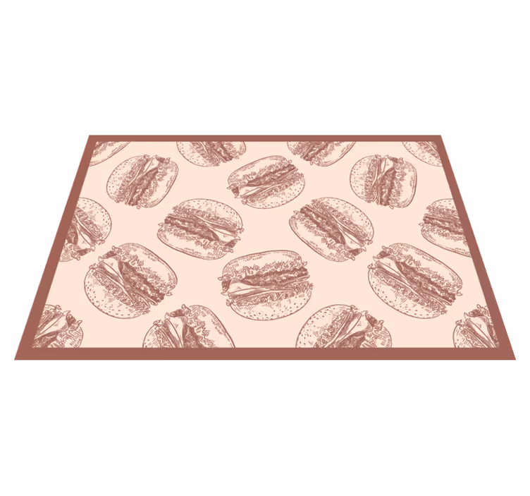 Burger illusztrációk vinil szőnyeg állat - TenStickers