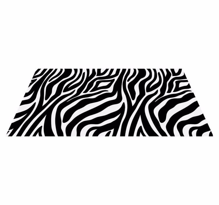 Zebra nyomtatott állat nyomtatott vinil szőnyeg - TenStickers