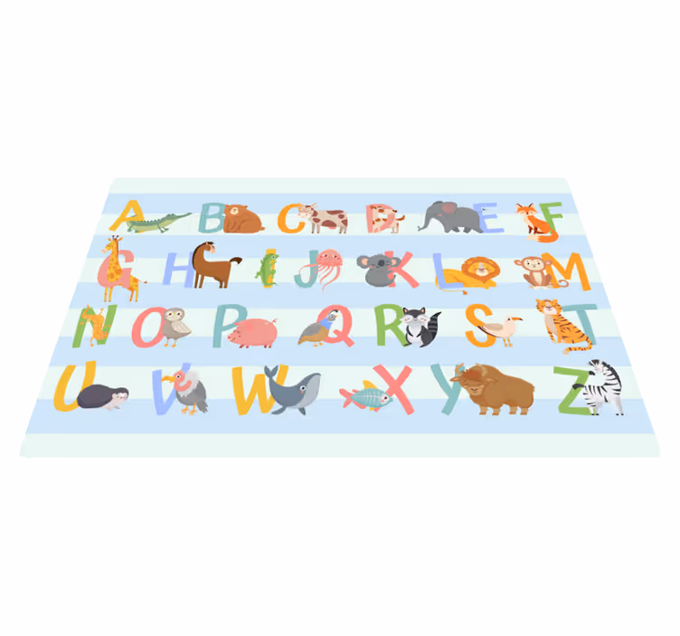 ábécé állatparádé vinil szőnyeg mások - TenStickers