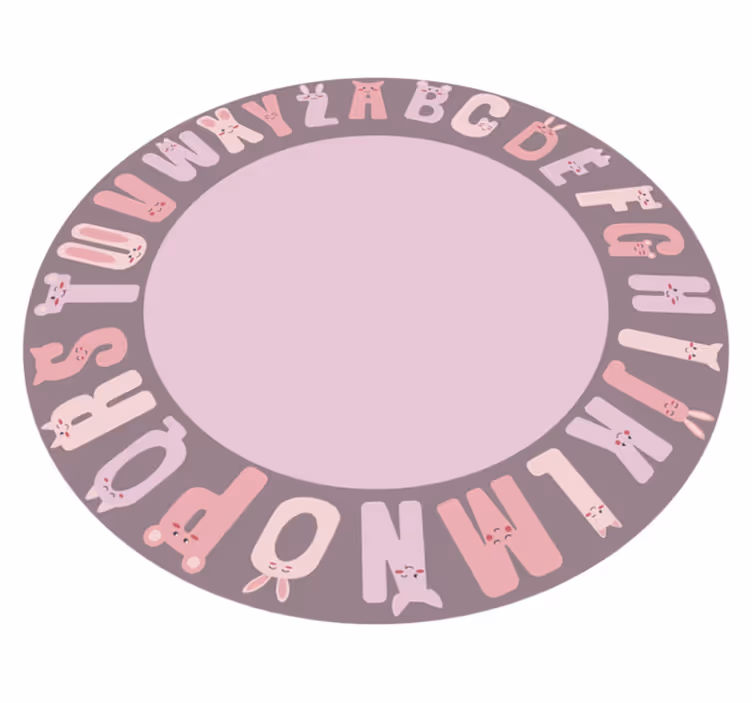 ábécé nevelőkör vinil szőnyeg ábécé - TenStickers