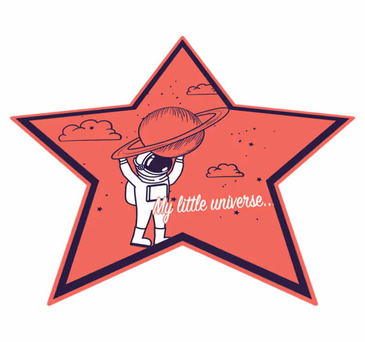 űrhajós csillagkutató vinil szőnyeg gyerekek - TenStickers