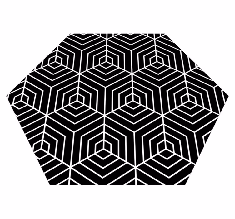 Hatszögletű labirintus vinil szőnyeg geometriai - TenStickers