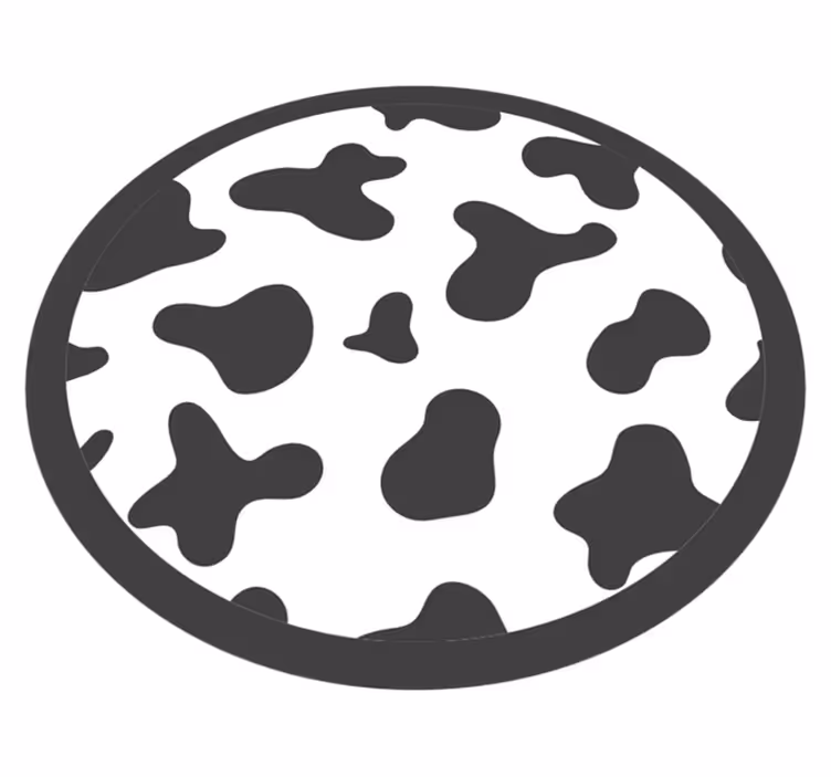 Marhabőr kör alakú motívum vinil szőnyeg állatnyomat - TenStickers