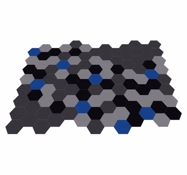 Hatszögletű árnyalatok vinil szőnyeg geometriai - TenStickers