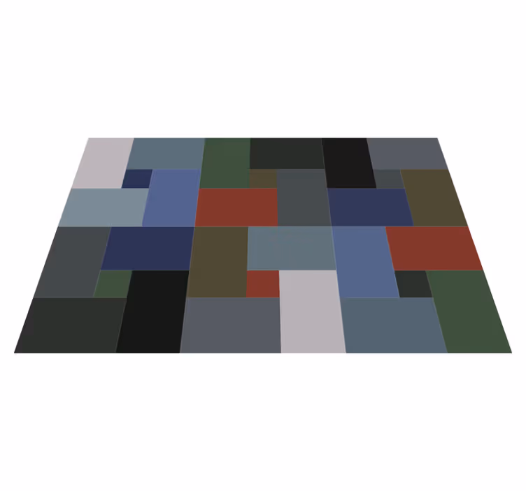 Geometriai blokkok vinil szőnyeg geometriai - TenStickers