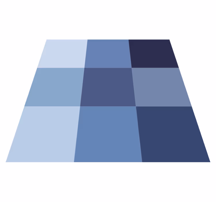 Kék árnyalatú geometriai szőnyegek - TenStickers