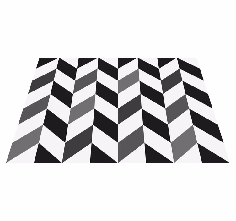 Chevron kontraszt vinil szőnyeg geometriai - TenStickers