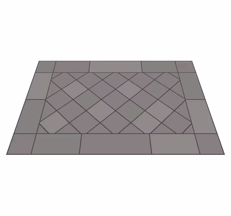 Csempézett geometria vinil szőnyeg csempe hatás - TenStickers