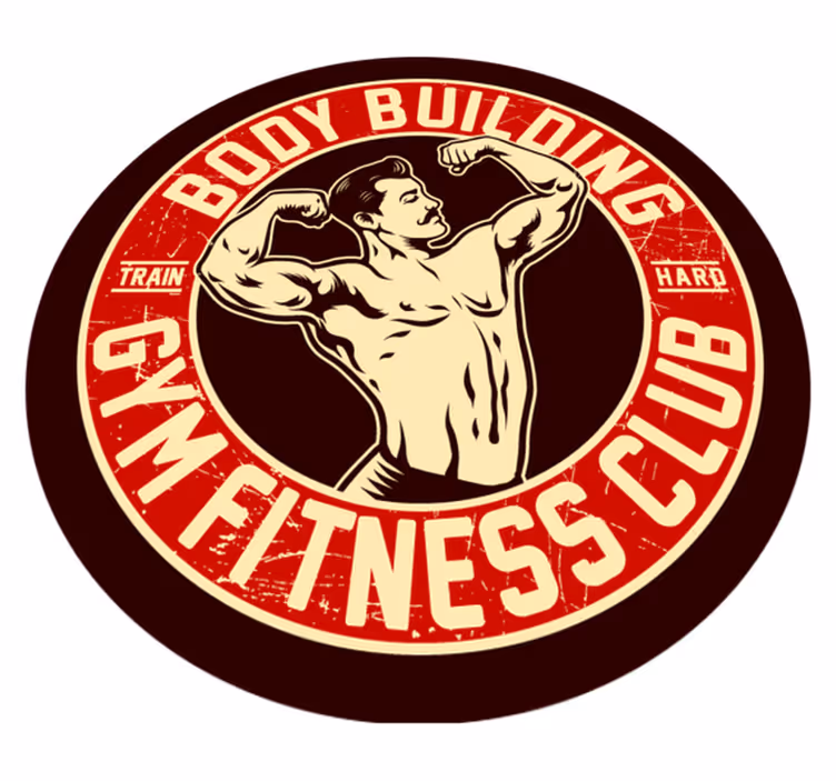 Fitness klub emblémája vinil szőnyeg tinik - TenStickers