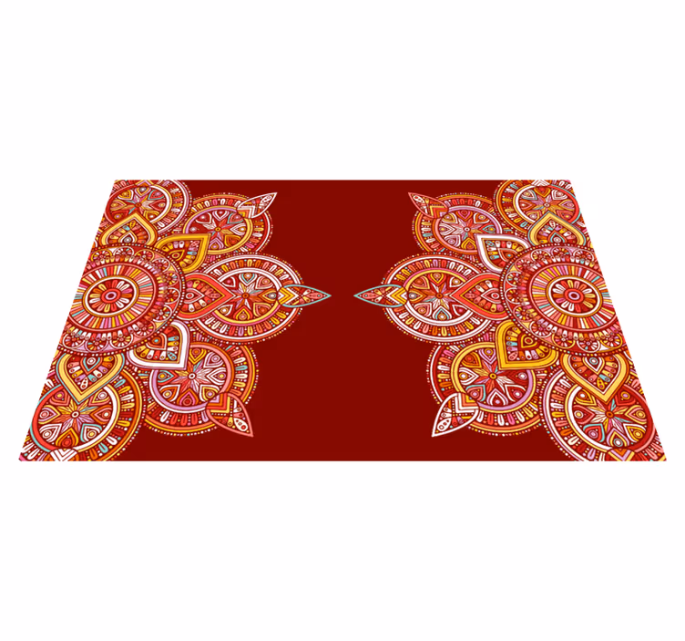 élénk geometrikus motívumok vinil szőnyeg mandala - TenStickers