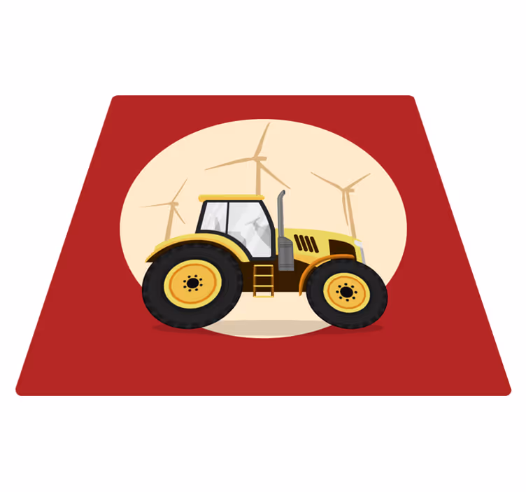 Traktoros játékkör vinil szőnyeg gyerekek - TenStickers