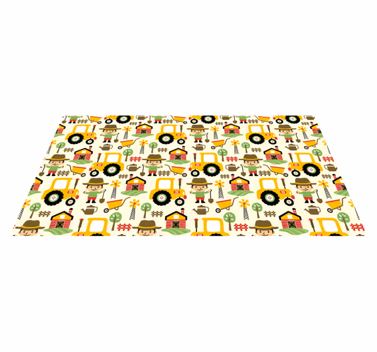 Gyerekek farm minta vinil szőnyeg gyerekek - TenStickers