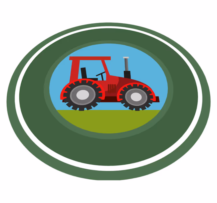 Traktoros játszótér vinil szőnyeg gyerekek - TenStickers