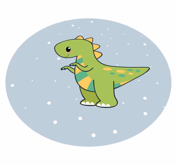 Dinoszaurusz lábbeli vinil szőnyeg gyerekek - TenStickers