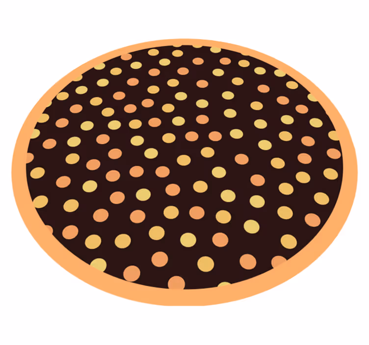 Sárga és fekete pöttyös geometriai szőnyegek - TenStickers