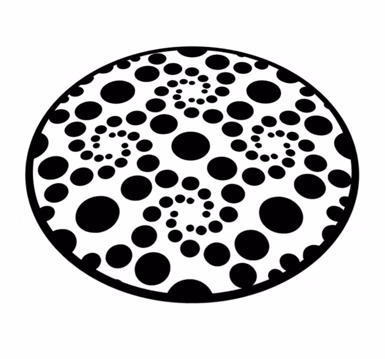 Kör alakú pontozott minta vinil szőnyeg geometriai - TenStickers