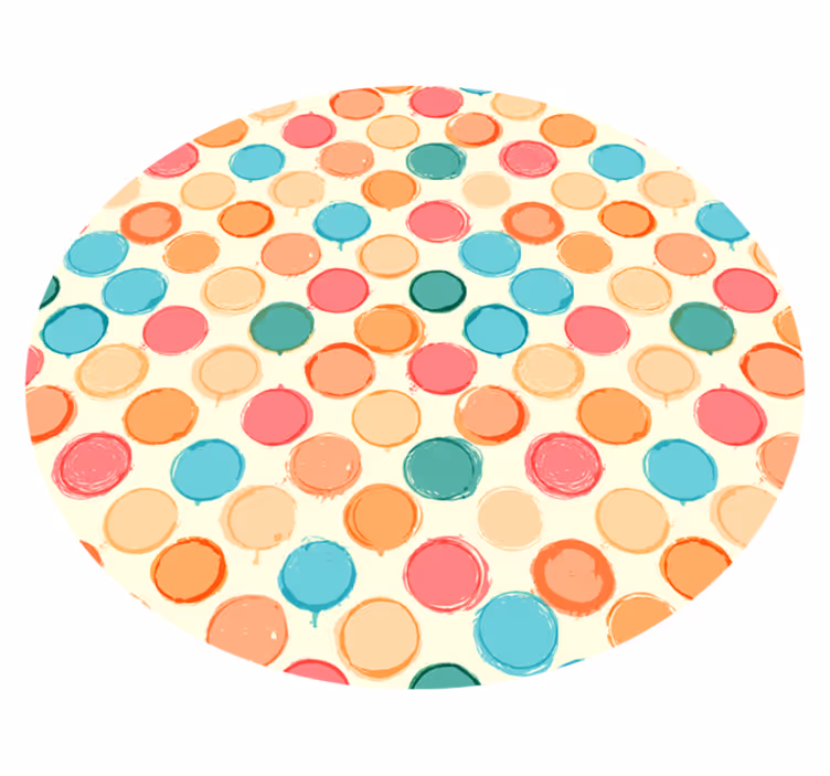Kör alakú tömb vinil szőnyeg geometriai - TenStickers
