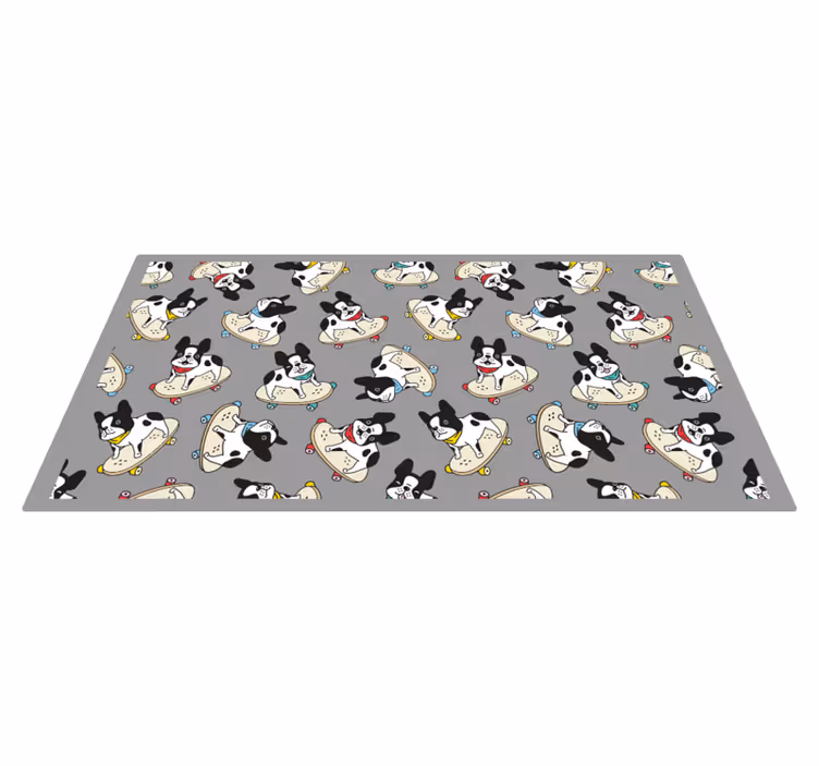 Gördeszka bulldog tini vinyl szőnyeg - TenStickers