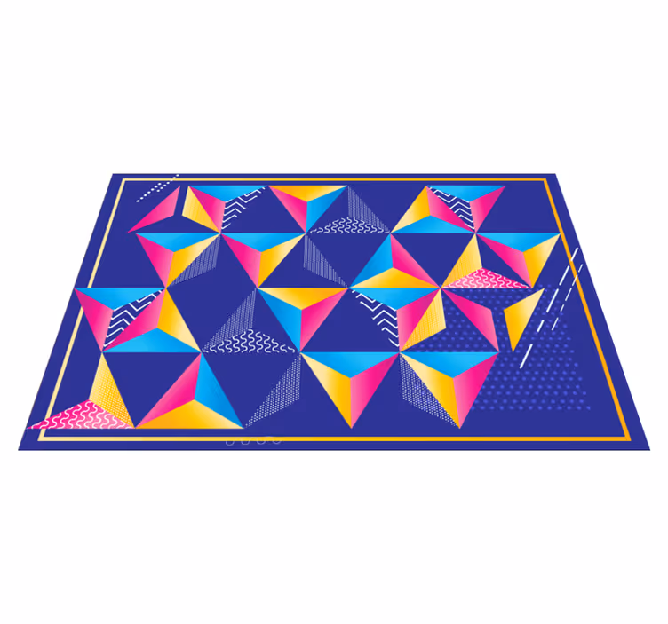 Háromszögek különböző textúrájú geometriai szőnyeggel - TenStickers