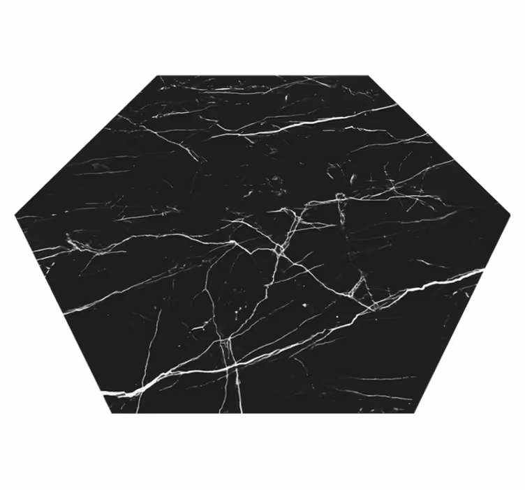 Fekete márvány modern vinil szőnyeg - TenStickers