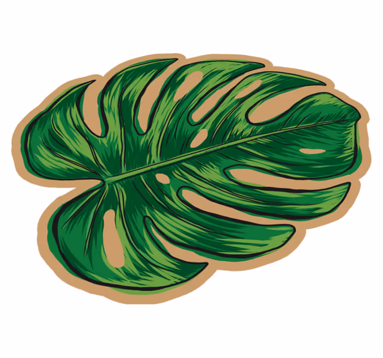 Monstera szabadság alakú virágszőnyeg - TenStickers