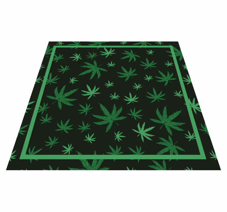 Kannabisz levél minta vinil szőnyeg állat - TenStickers