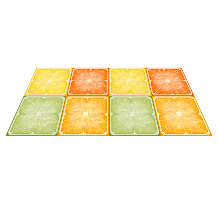 Színes citrus textúra konyhai padlólapok - TenStickers