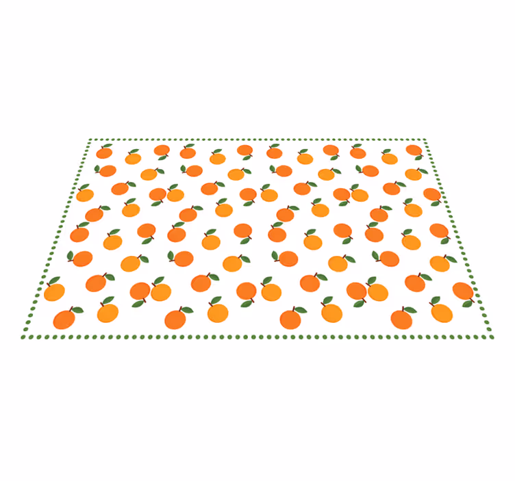 Narancssárga citrus minta vinil szőnyeg konyha - TenStickers