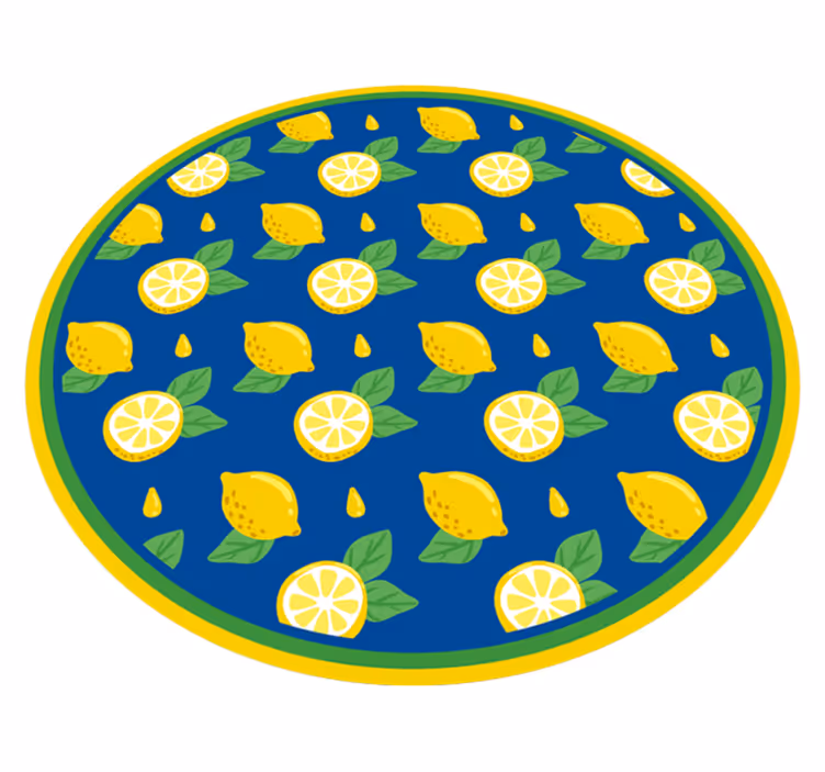 Citrus citrom mintás vinil szőnyeg konyha - TenStickers