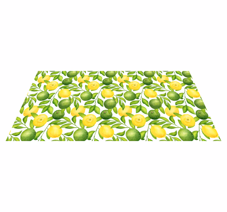 Citrom és lime virágszőnyeg - TenStickers