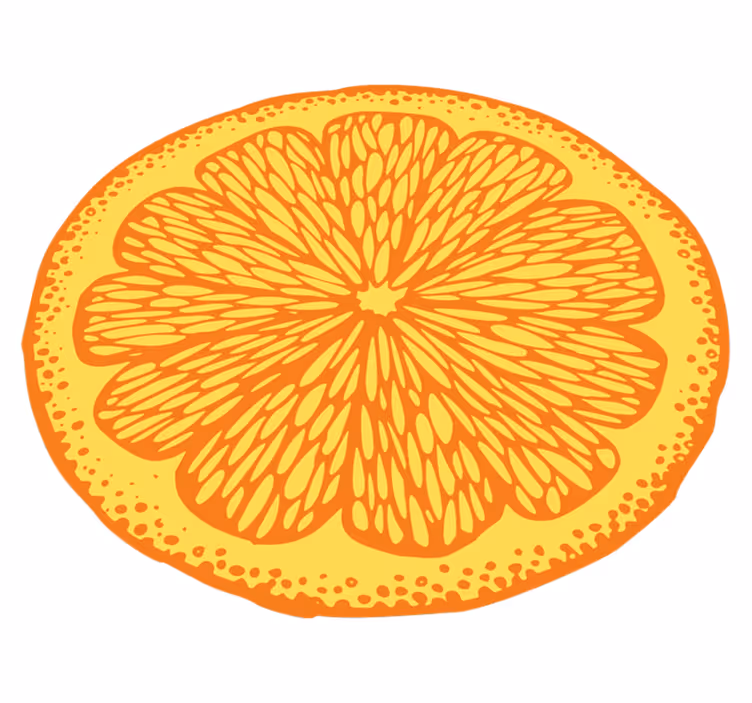 Narancsos citrusszelet vinil szőnyeg konyha - TenStickers