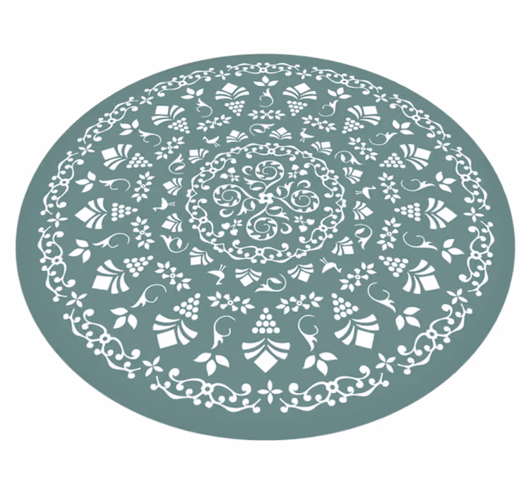 Virágmintás motívum vinil szőnyeg mandala - TenStickers