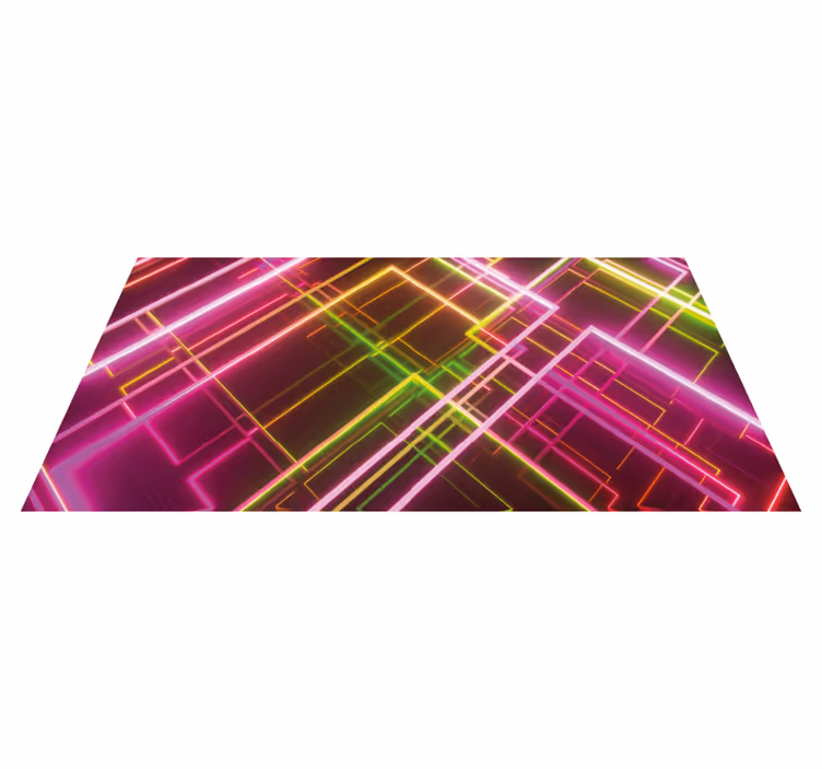 Neon vonalrajz vinil szőnyeg modern - TenStickers