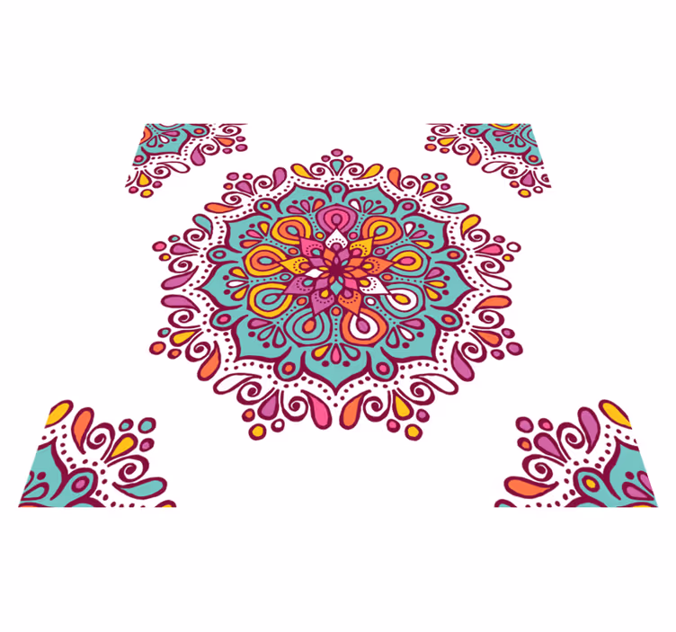 Mandala a konyhai konyha padlólapjaihoz - TenStickers