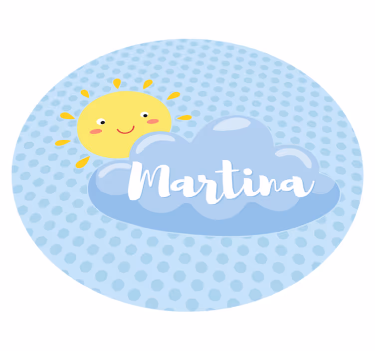 Nap és a felhők névre szabott mat - TenStickers