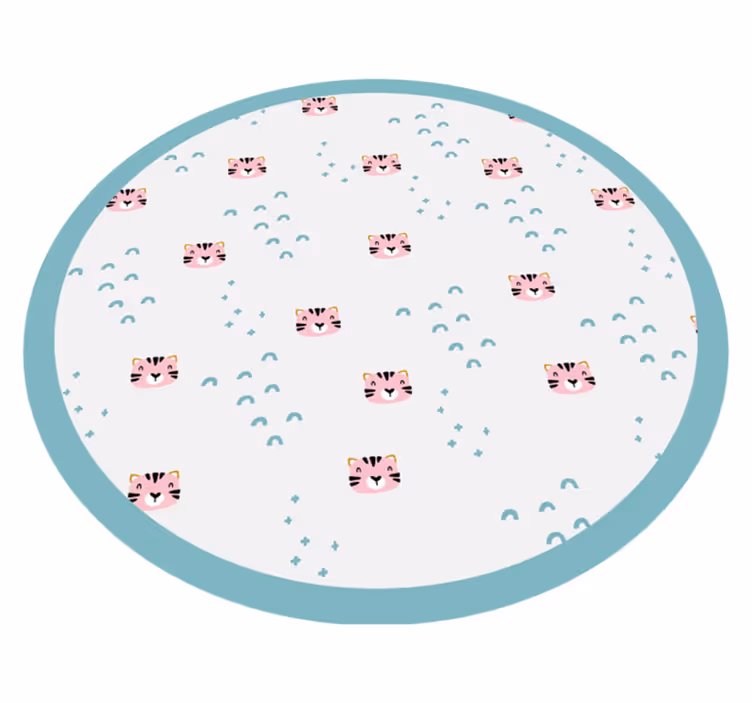 Kék szivárványok és rózsaszín macskák vinil szőnyeg mások - TenStickers