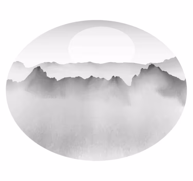 Hegyi ködös táj vinil szőnyeg természet - TenStickers