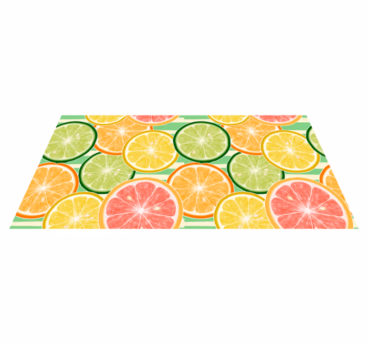 Citrusfélék mintás konyhai padlólapok - TenStickers