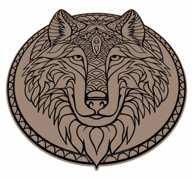 Barna farkas design vinil szőnyeg állat - TenStickers