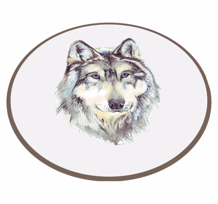 Akvarell farkas állati szőnyeg - TenStickers