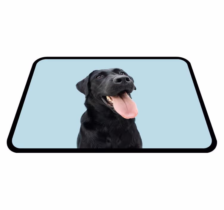 Fekete labrador kutya vinil szőnyeg állat - TenStickers